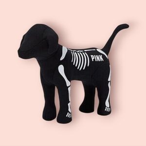 Pink victoria's secret mini   Halloween skeleton black puppy dog